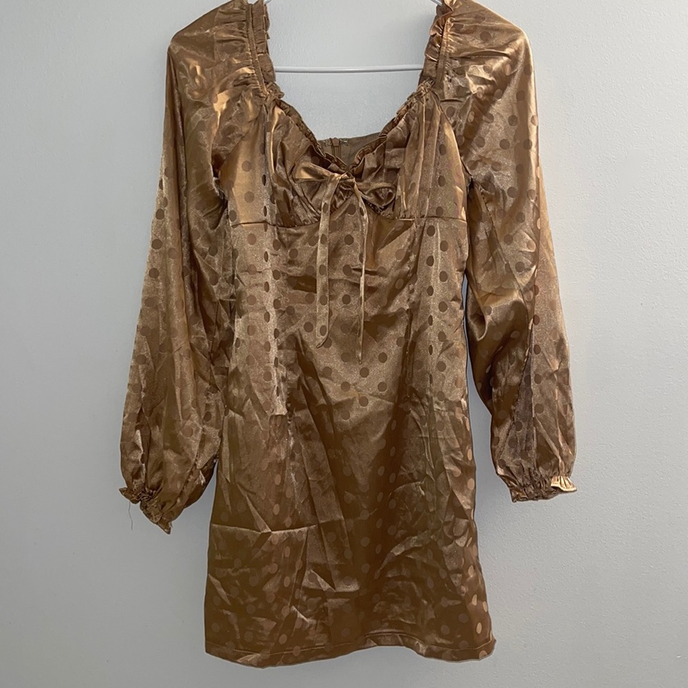 Item Ditto Bronze Polka-dot Dress